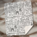 Search for black and white cat blankets Whimsical