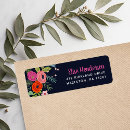 Search for bright return address labels Floral