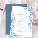 Recherche de dusty blue floral rehearsal dinner invitations Bleu poussiéreux