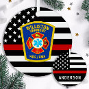Search for fire department ornaments Thin red line