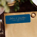 Search for indigo return address labels Minimalist
