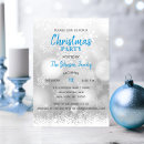 Search for blue and silver christmas invitations Snow