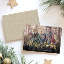 Search for faux gold foil christmas cards Family photo