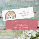 Search for nanny business cards Heart