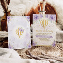 Search for purple hot air balloon baby shower invitations Adventure