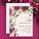 Search for purple 18th birthday invitations Floral
