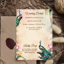 Search for vintage peacock wedding invitations Watercolor