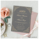 Search for charcoal wedding invitations Vintage