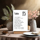 Search for double sided table cards Black and white