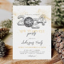 Search for disco new years party invitations Gold