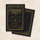 Recherche de retiré invitations Noir et or