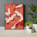 Recherche de grues japonaises posters Vintage