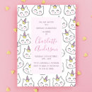 Recherche de unicorn cat invitations Fille