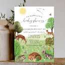 Search for woodland animals baby shower invitations Modern