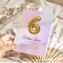 Search for girls 6th birthday invitations For her