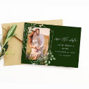 Search for emerald wedding save the dates Greenery