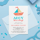 Search for ahoy its a boy invitations Nautical