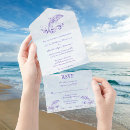 Search for waves wedding invitations Purple