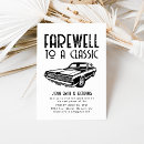 Search for classic car retirement invitations Vintage