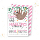 Recherche de sloth anniversaire invitations Fête d'anniversaire paresseuse