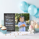 Search for chalkboard 1st birthday invitations Blue