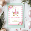 Search for unicorn face birthday invitations Floral