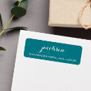 Search for teal green return address labels Calligraphy