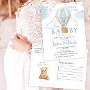 Recherche de montgolfières cartes postales Baby shower