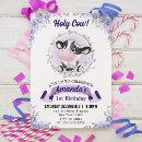 Search for holy cow 1st birthday invitations Floral