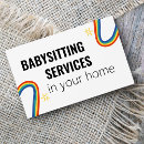 Search for babysitting business cards Rainbow