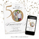 Recherche de cinquantième anniversaire de mariage cartes postales Élégant
