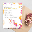 Recherche de girls unicorn anniversaire invitations Pour elle