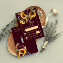 Search for sunflower wedding rsvp cards Summer