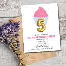 Search for cupcake 4x5 invitations Girl