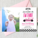 Search for pink car birthday invitations Girl