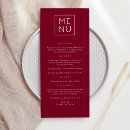 Search for burgundy menus Classic
