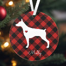 Search for doberman ornaments Plaid