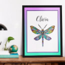 Recherche de libellules posters Rose