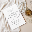 Search for infinity wedding invitations Black and white
