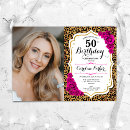 Search for pink leopard birthday invitations Glam