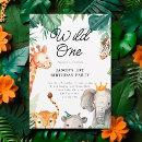 Search for jungle wild one birthday invitations Kids
