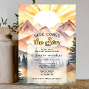 Recherche de nature baby shower invitations Rustique