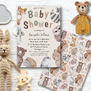 Search for woodland creatures baby shower invitations Bear