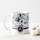 Search for vine monogram mugs Blue