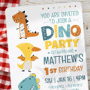 Search for dino birthday invitations Typography