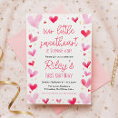 Search for sweetheart birthday invitations Pink hearts