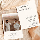 Search for minimalist photo wedding invitations Fall