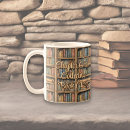 Search for library bookshelf mugs Librarian