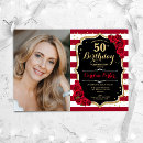 Search for womans gold black red birthday invitations Floral