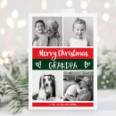Search for grandpa christmas cards Red and green